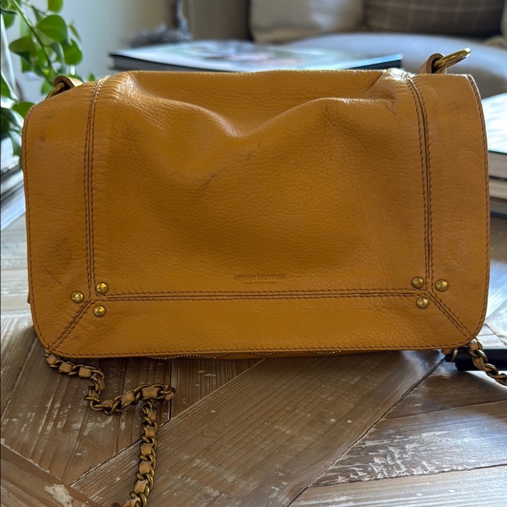 Jerome Dreyfuss Yellow kid Leather Shoulder Bag